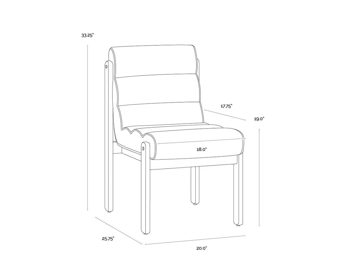 SUNPAN  BERTIE DINING CHAIR - GERALT LINEN 111953