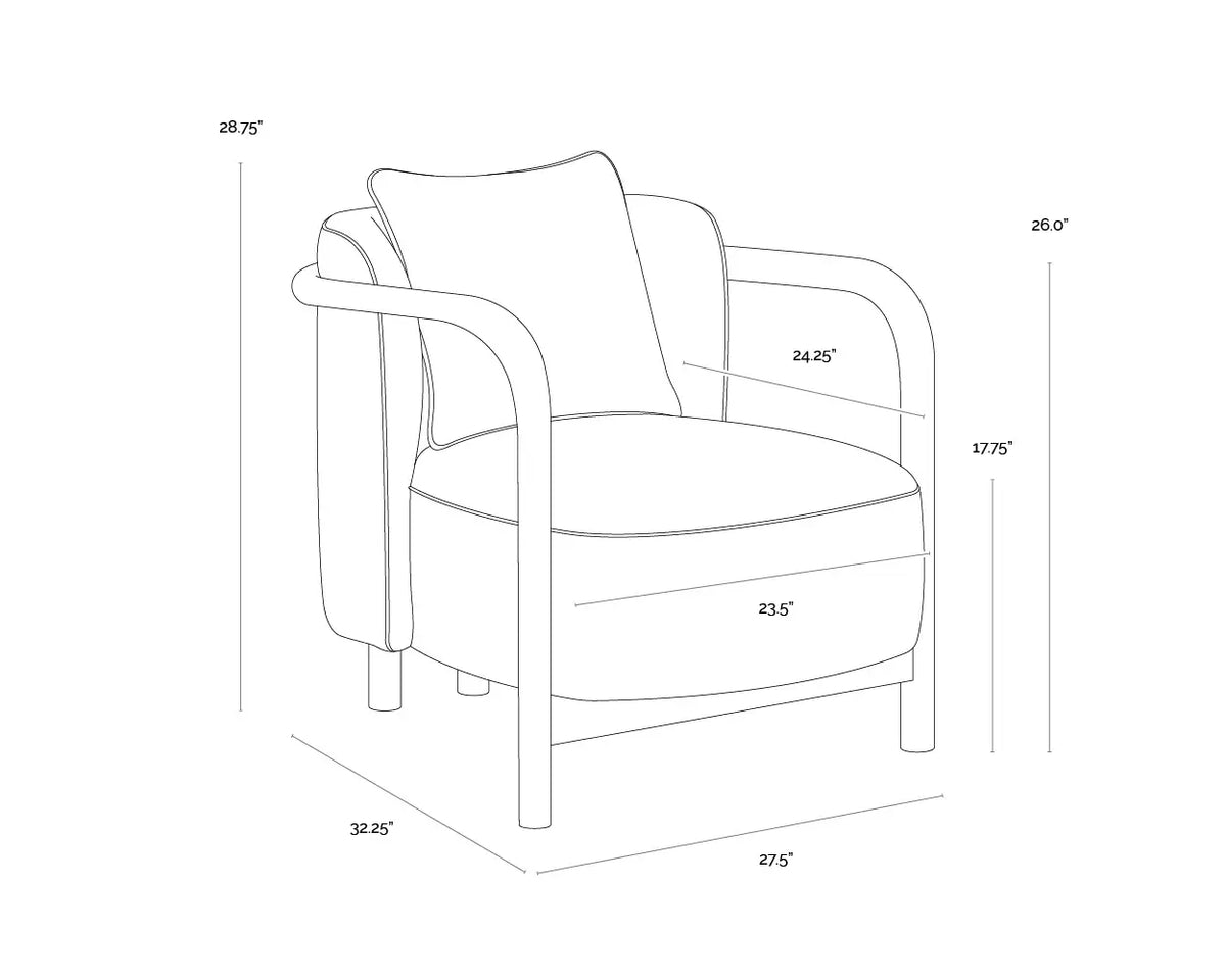 SUNPAN BEATRICE LOUNGE CHAIR - DOVE CREAM 111957