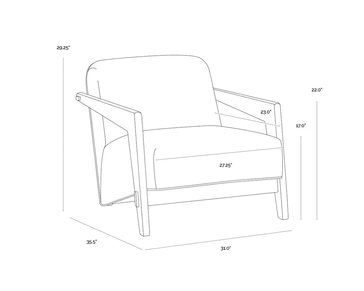 SUNPAN BOSCO LOUNGE CHAIR - GERALT LINEN 111960