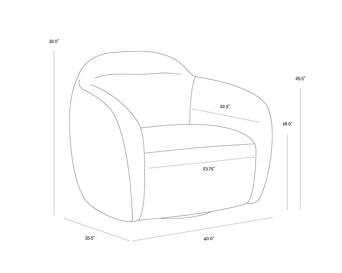 SUNPAN ISMO SWIVEL LOUNGE CHAIR - HAILEY MOON 112105
