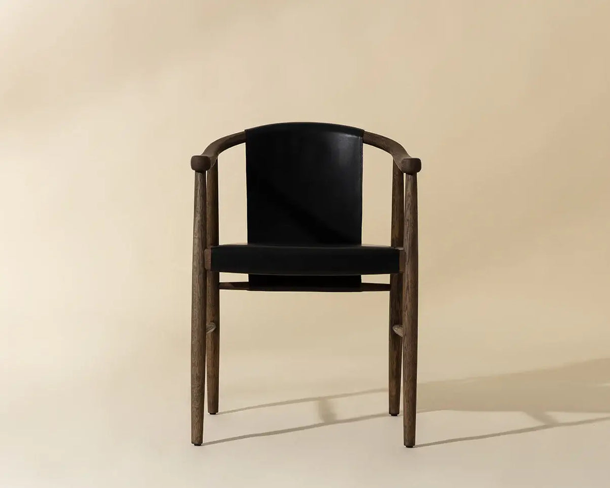 SUNPAN ARAN DINING ARMCHAIR - ONYX LEATHER 111987