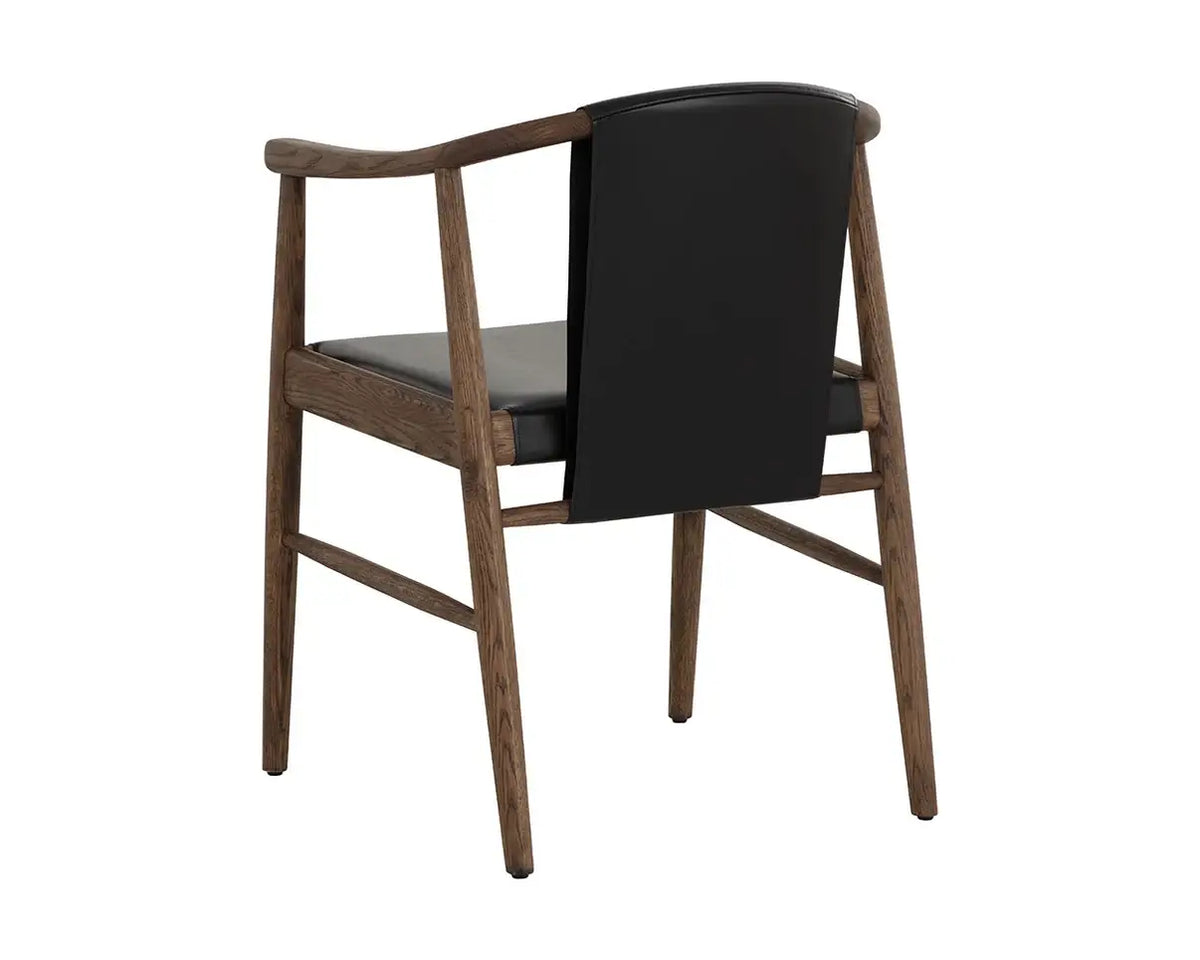 SUNPAN ARAN DINING ARMCHAIR - ONYX LEATHER 111987