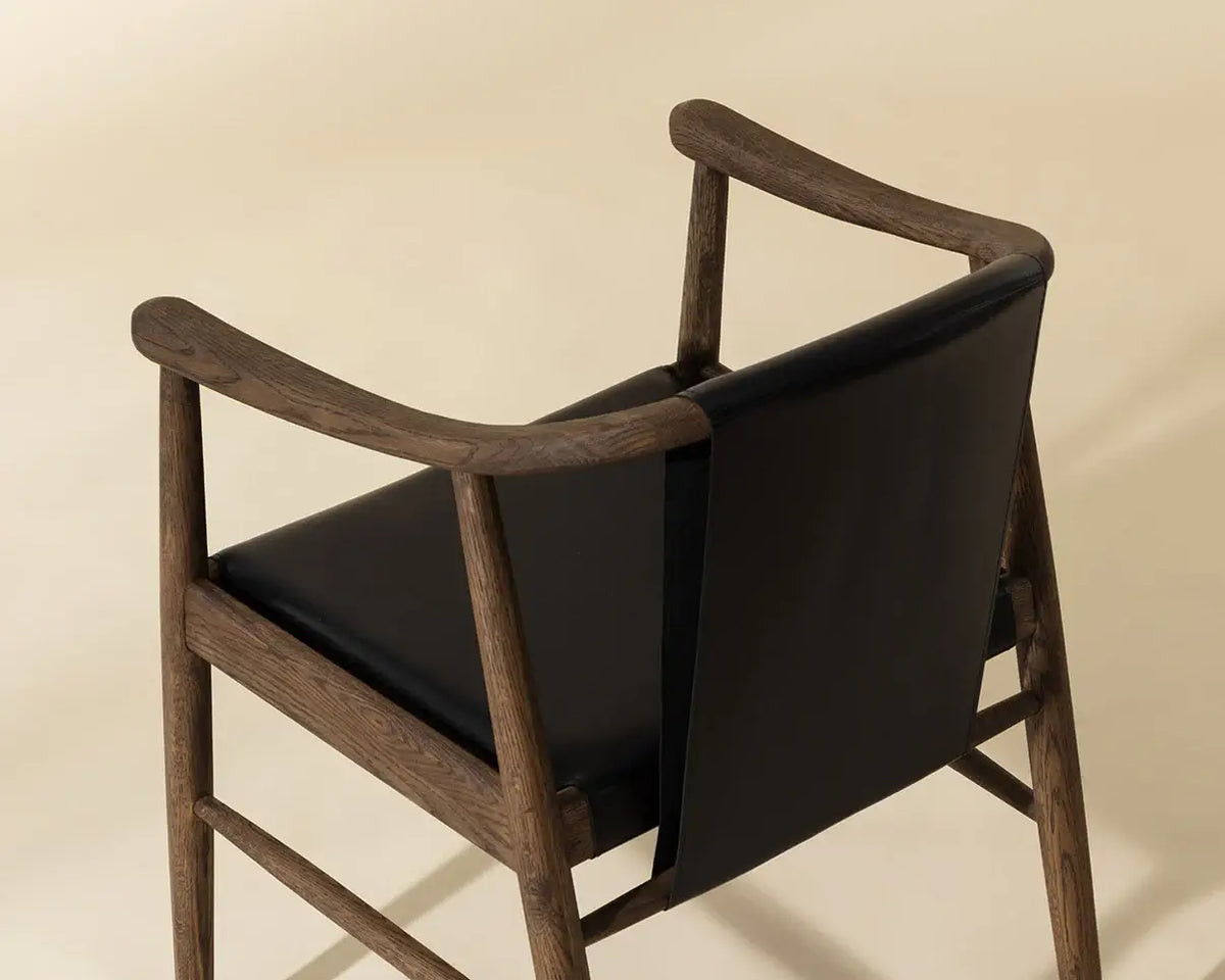 SUNPAN ARAN DINING ARMCHAIR - ONYX LEATHER 111987