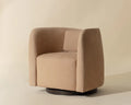 SUNPAN EMILIE SWIVEL LOUNGE CHAIR - NUBUCK TAN LEATHER 111763