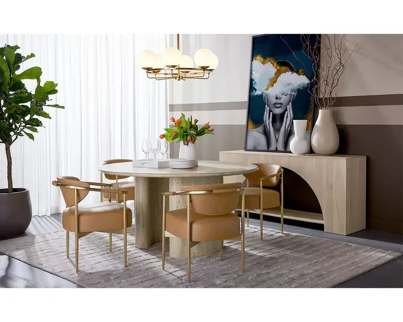 SUNPAN HELOISE DINING ARMCHAIR MILIKEN COGNAC 112063