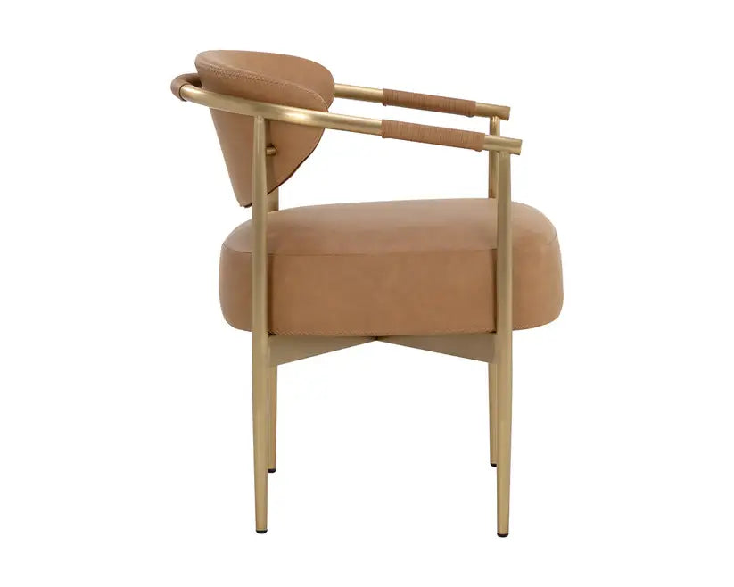 SUNPAN HELOISE DINING ARMCHAIR MILIKEN COGNAC 112063