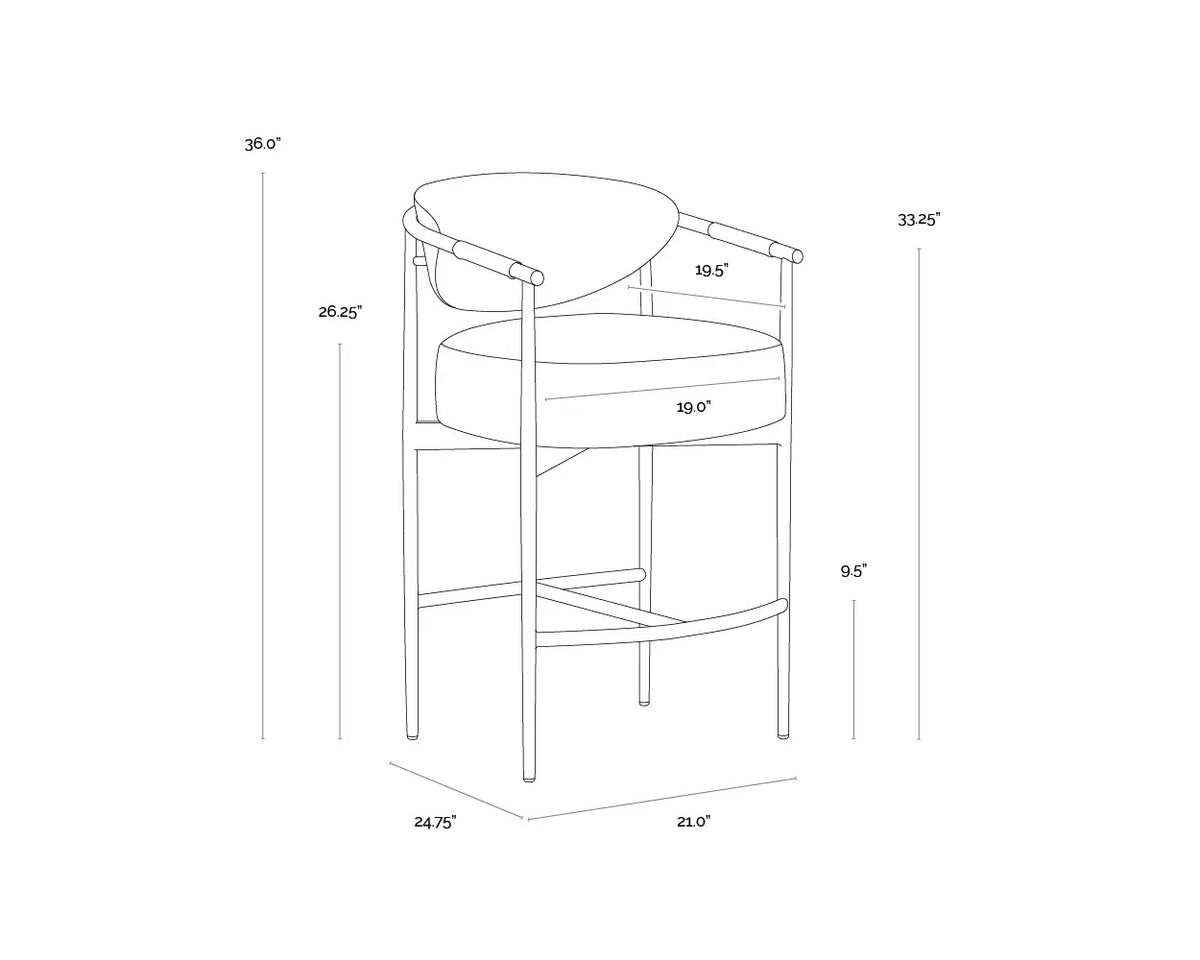SUNPAN  HELOISE COUNTER STOOL - IVANHOE PINE 112661