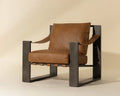 SUNPAN  BERKE LOUNGE CHAIR - GUNMETAL LEATHER 112075