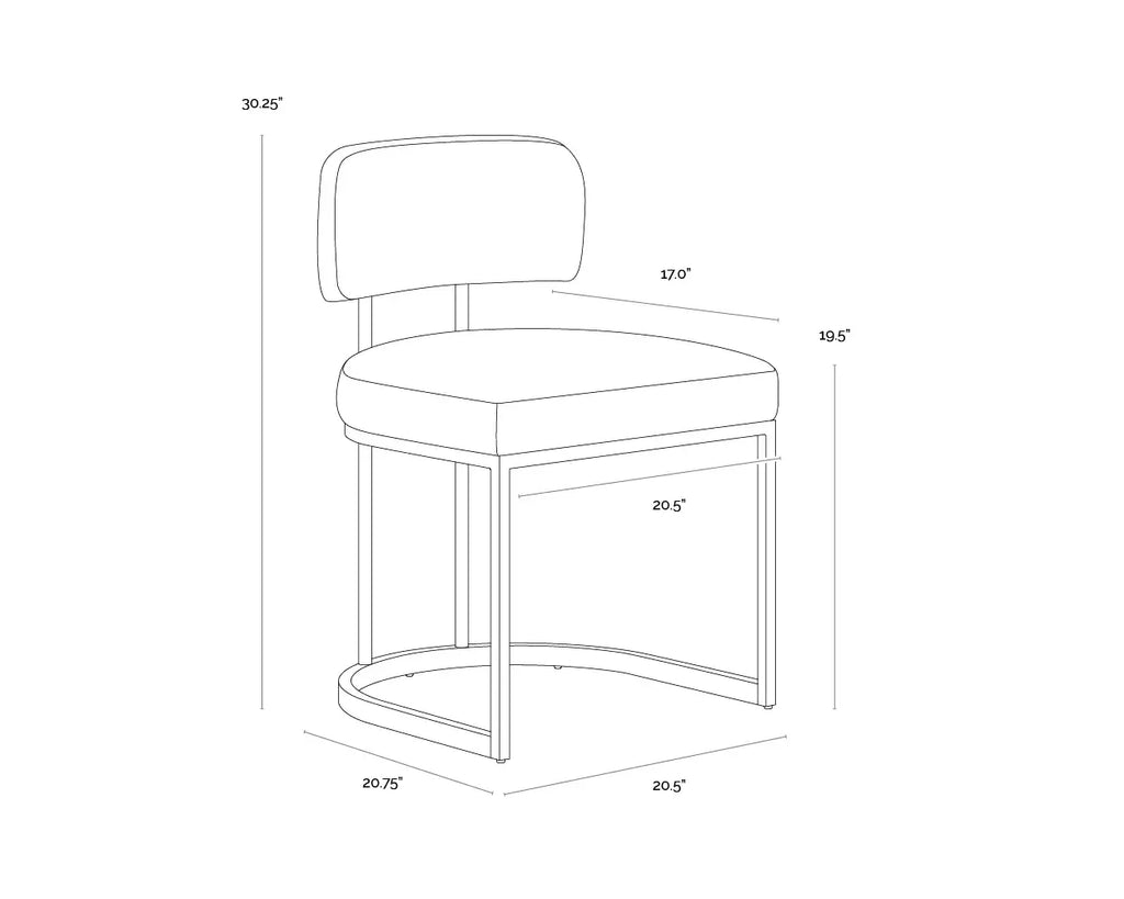 SUNPAN  LARISSA DINING CHAIR - NAPA COGNAC 112100