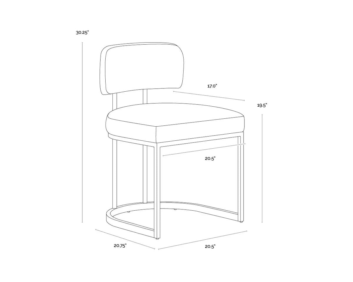 SUNPAN  LARISSA DINING CHAIR - NAPA COGNAC 112100