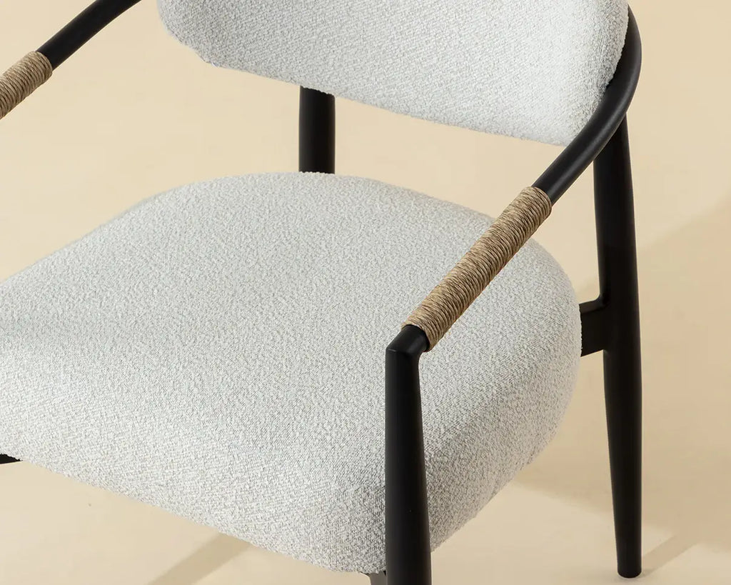 SUNPAN MARITA DINING ARMCHAIR - BLACK - LOUIS CREAM 112101
