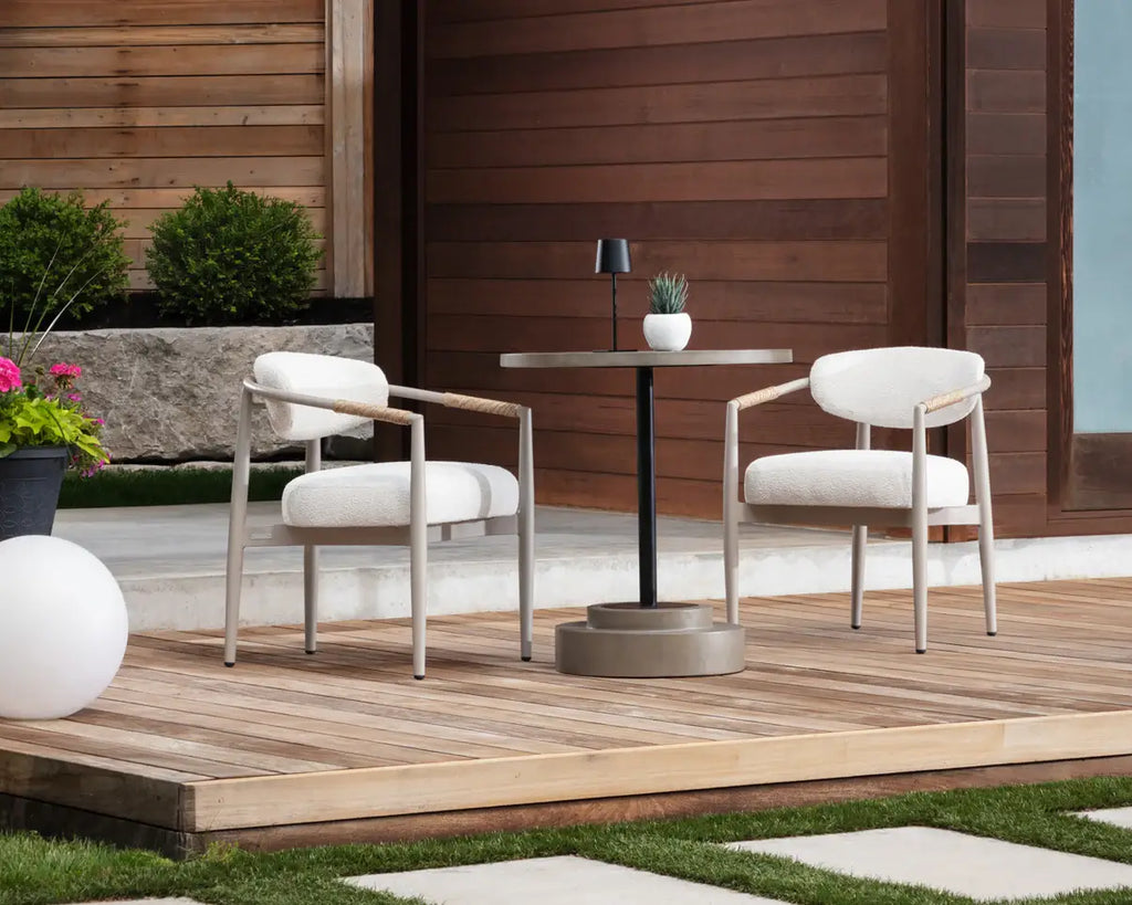 SUNPAN MARITA DINING ARMCHAIR - GREIGE - LOUIS CREAM 112102