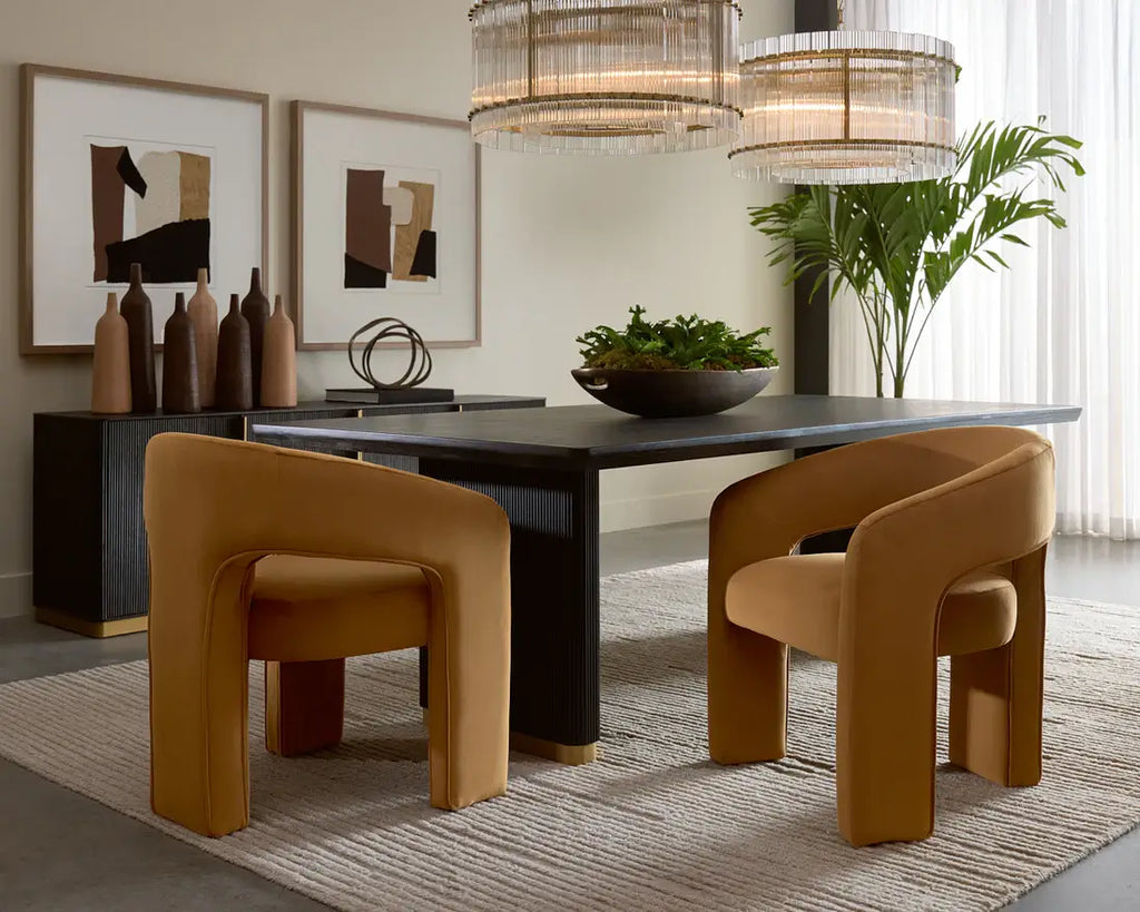 SUNPAN ISIDORE DINING ARMCHAIR - MEG GOLD 112112