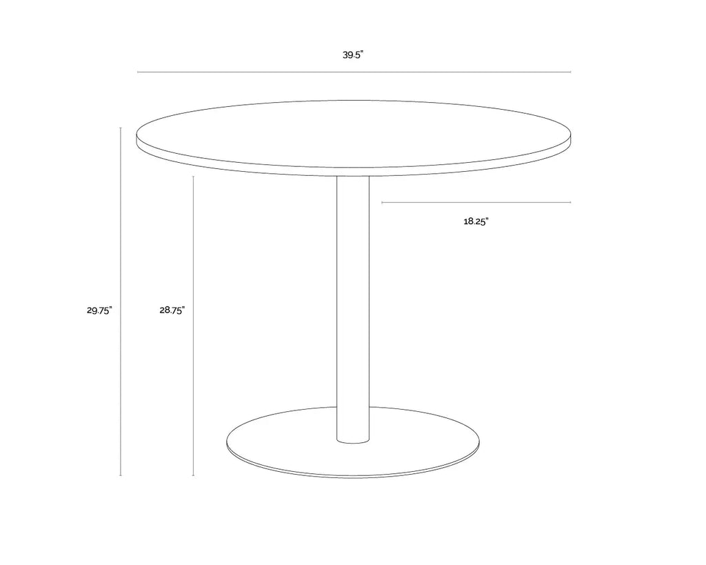 SUNPAN  ISKA BISTRO TABLE - ROUND - 39.5" 112125