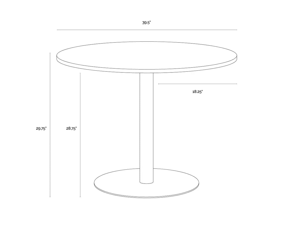 SUNPAN  ISKA BISTRO TABLE - ROUND - 39.5" 112125
