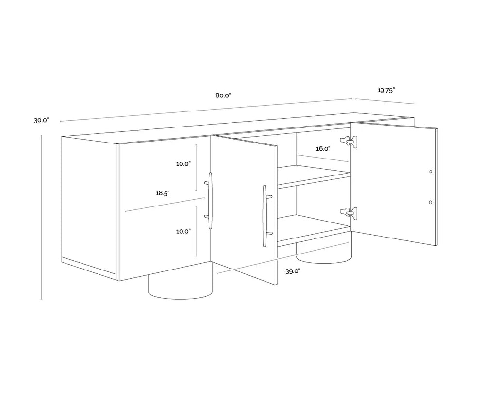 SUNPAN  KRESTEVEN SIDEBOARD 112129
