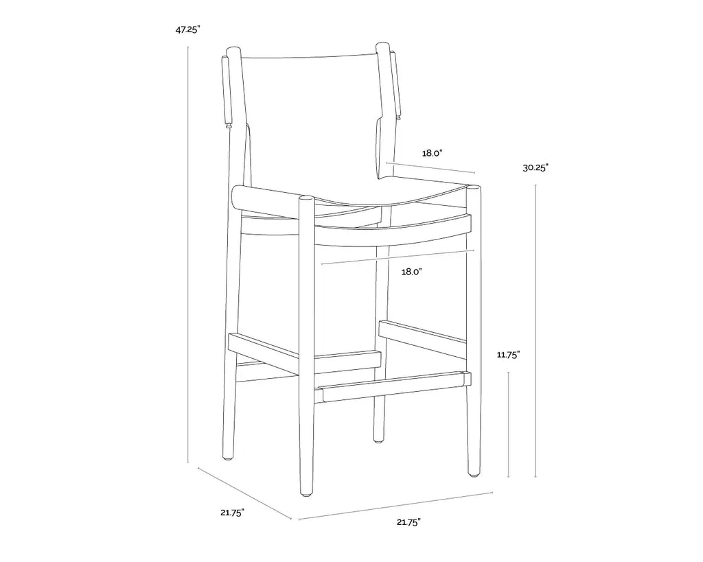 SUNPAN ARGUS BAR STOOL LEATHER 112138
