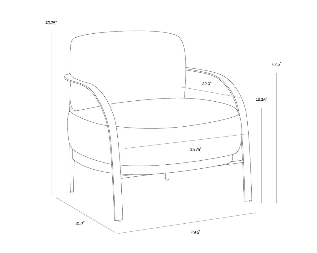 SUNPAN  DAPHNE LOUNGE CHAIR - HAILEY MOON 112148