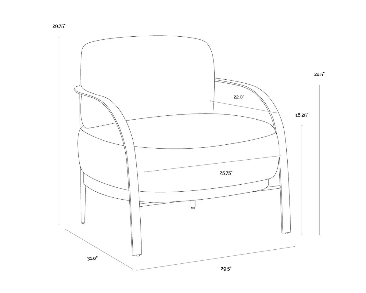 SUNPAN  DAPHNE LOUNGE CHAIR - HAILEY MOON 112148