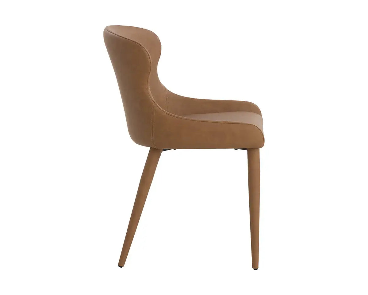 SUNPAN EVORA DINING CHAIR - MILLIKEN COGNAC SET OF TWO 112163
