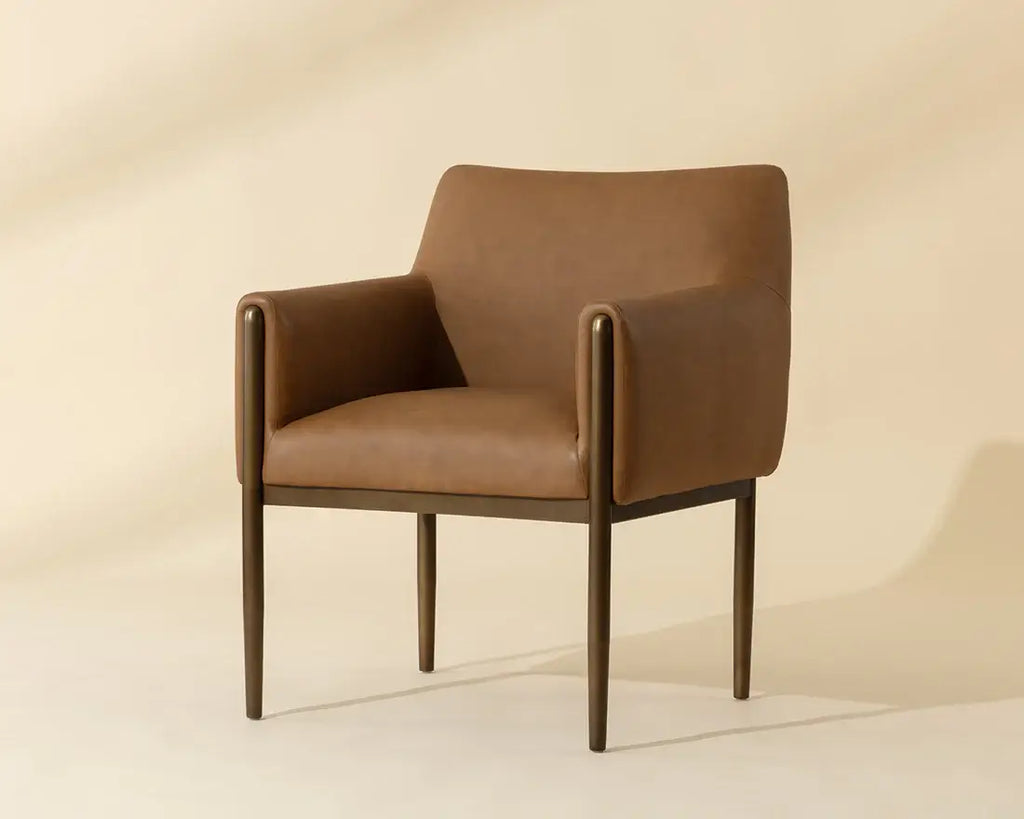 SUNPAN OLEA DINING ARMCHAIR - MILLIKEN COGNAC 112203