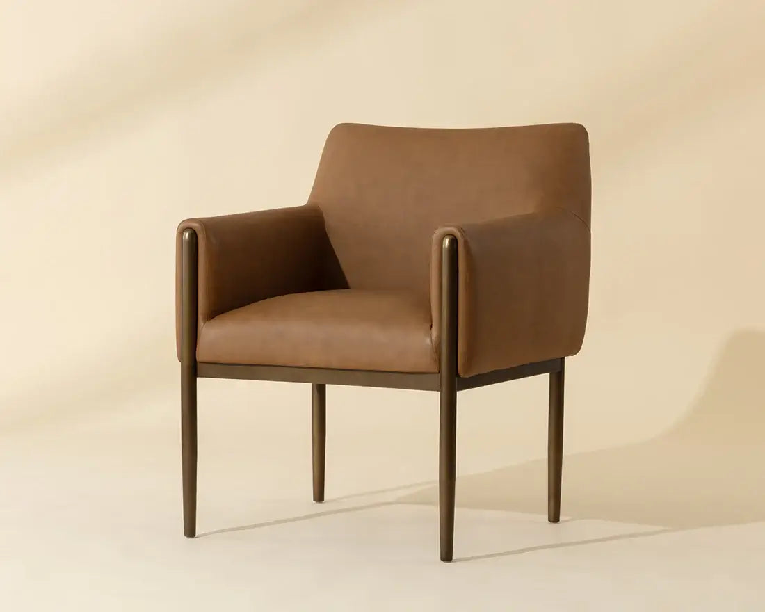 SUNPAN OLEA DINING ARMCHAIR - MILLIKEN COGNAC 112203