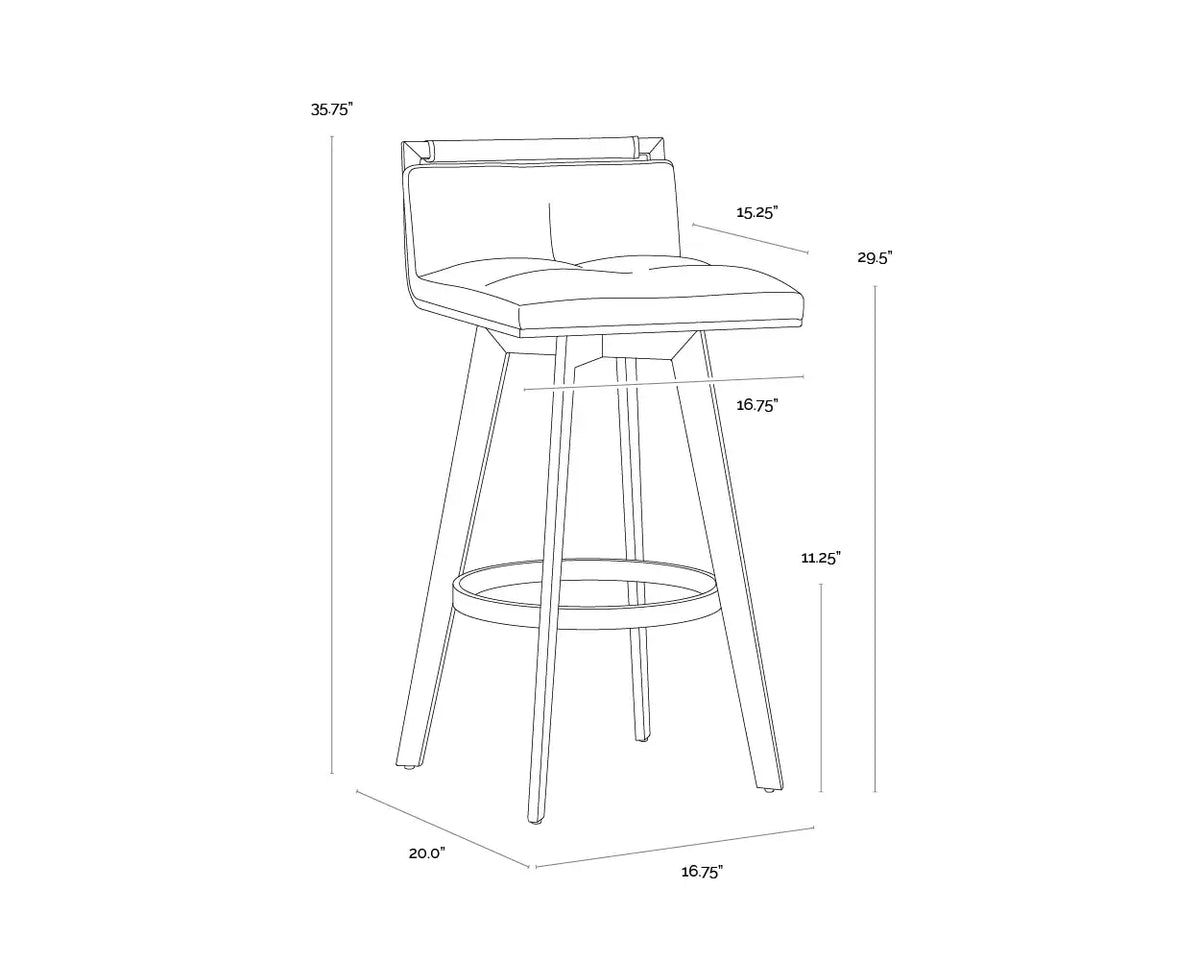 SUNPAN Arizona Swivel Barstool - Castillo Cream 104788