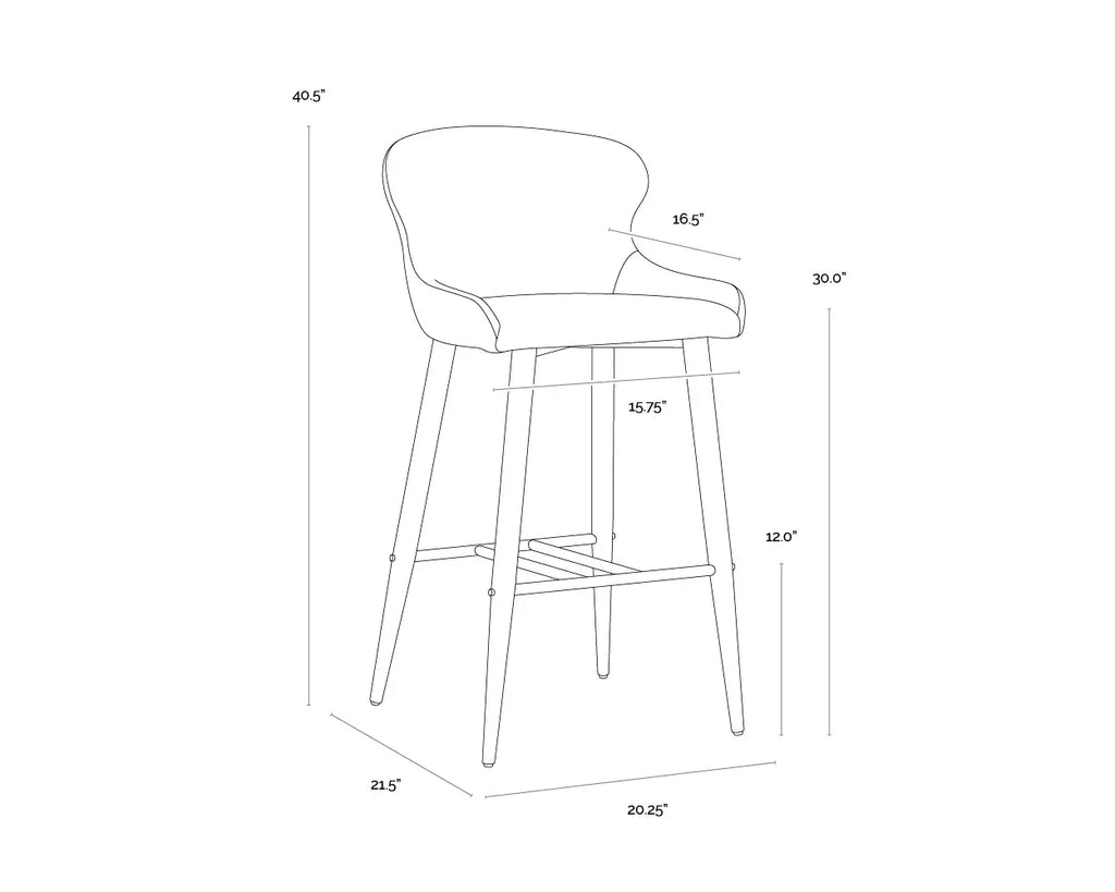 SUNPAN  EVORA BARSTOOL - MILLIKEN COGNAC 112210