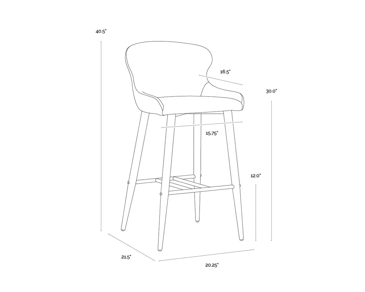SUNPAN  EVORA BARSTOOL - BRAVO BLACK 112403