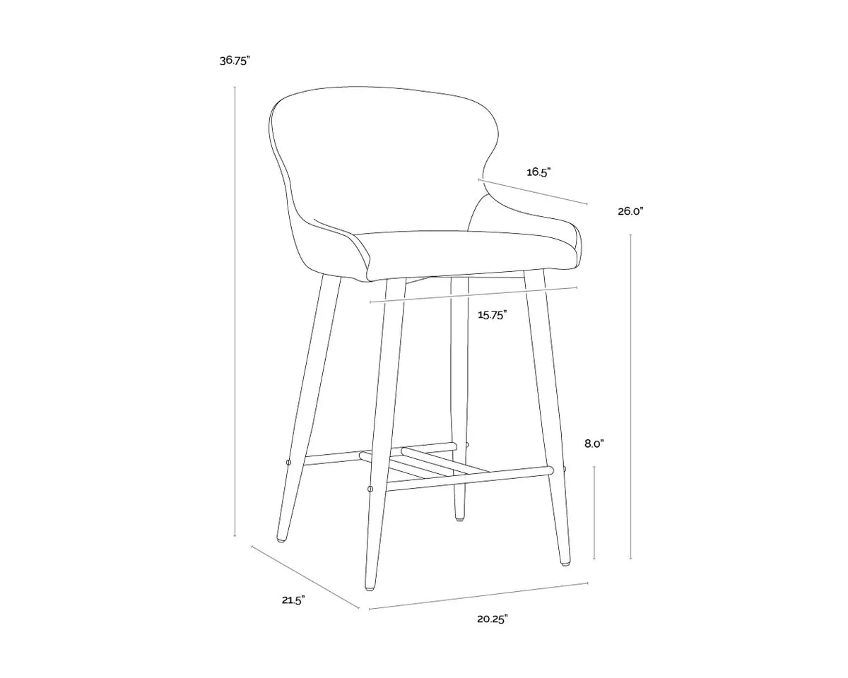 SUNPAN  EVORA COUNTER STOOL - BRAVO BLACK 112211