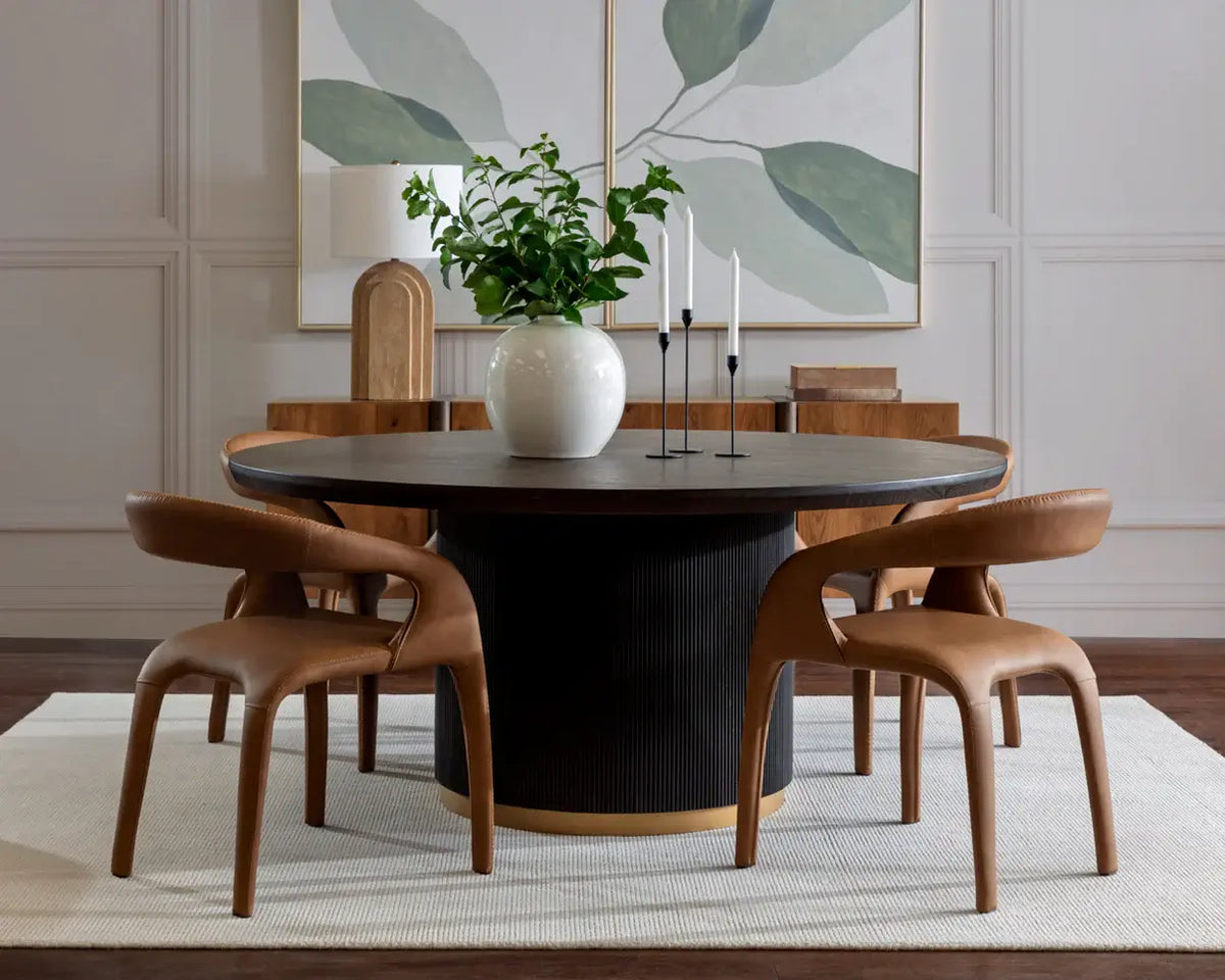 SUNPAN ATIKA DINING ARMCHAIR - MILLIKEN COGNAC112212