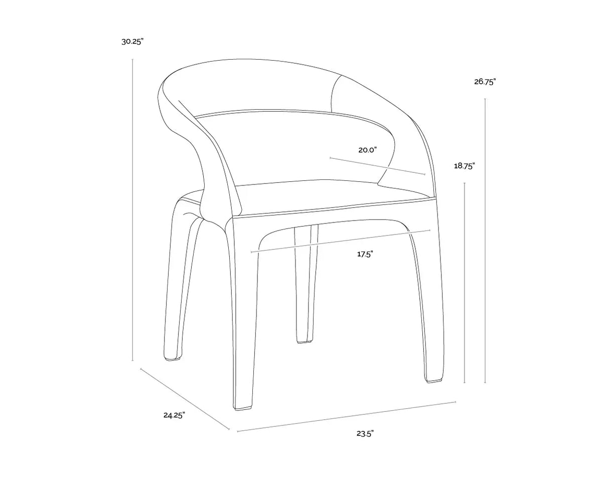 SUNPAN ATIKA DINING ARMCHAIR - IVANHOE PINE 112410