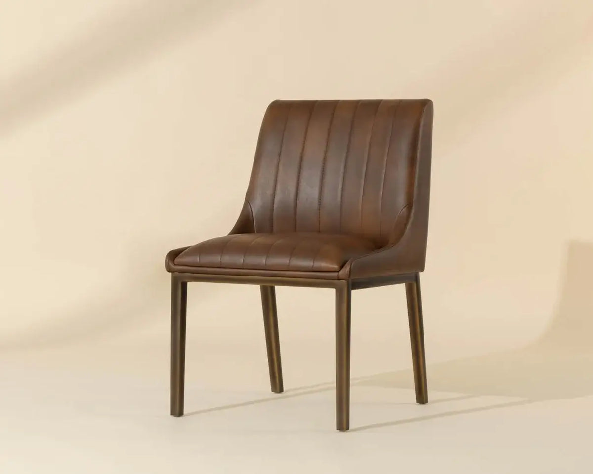 SUNPAN 112217 HALDEN DINING CHAIR COGNAC SET OF TWO
