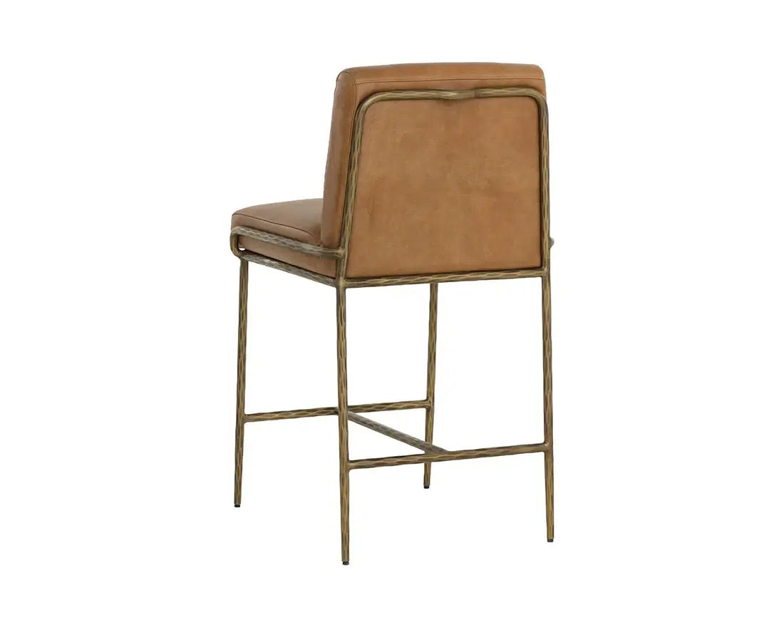 SUNPAN LATHAN COUNTER STOOL - TAN LEATHER 112227