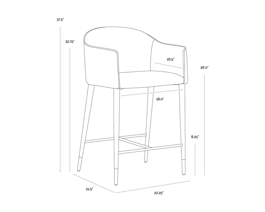 SUNPAN  KYLIN COUNTER STOOL - DILLON CREAM / BRAVO ASH 112244