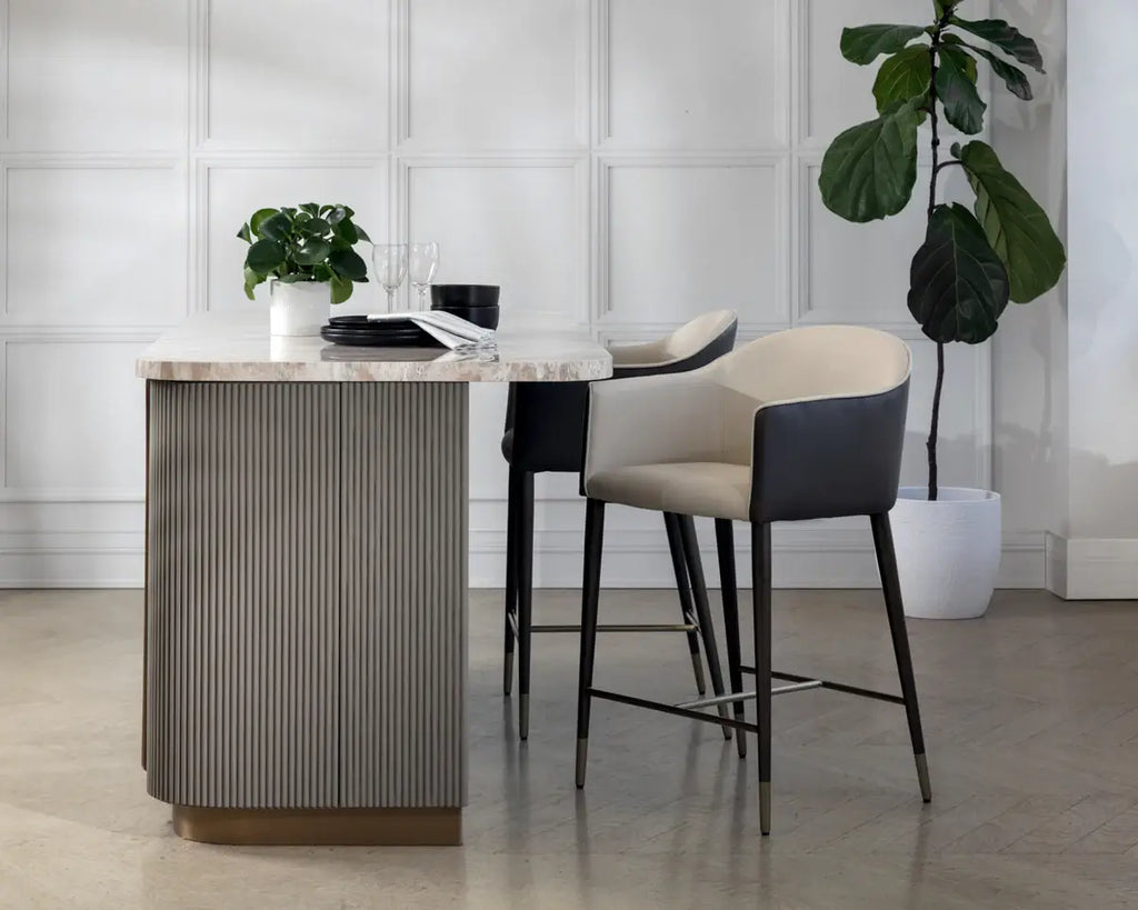 SUNPAN  KYLIN COUNTER STOOL - DILLON CREAM / BRAVO ASH 112244