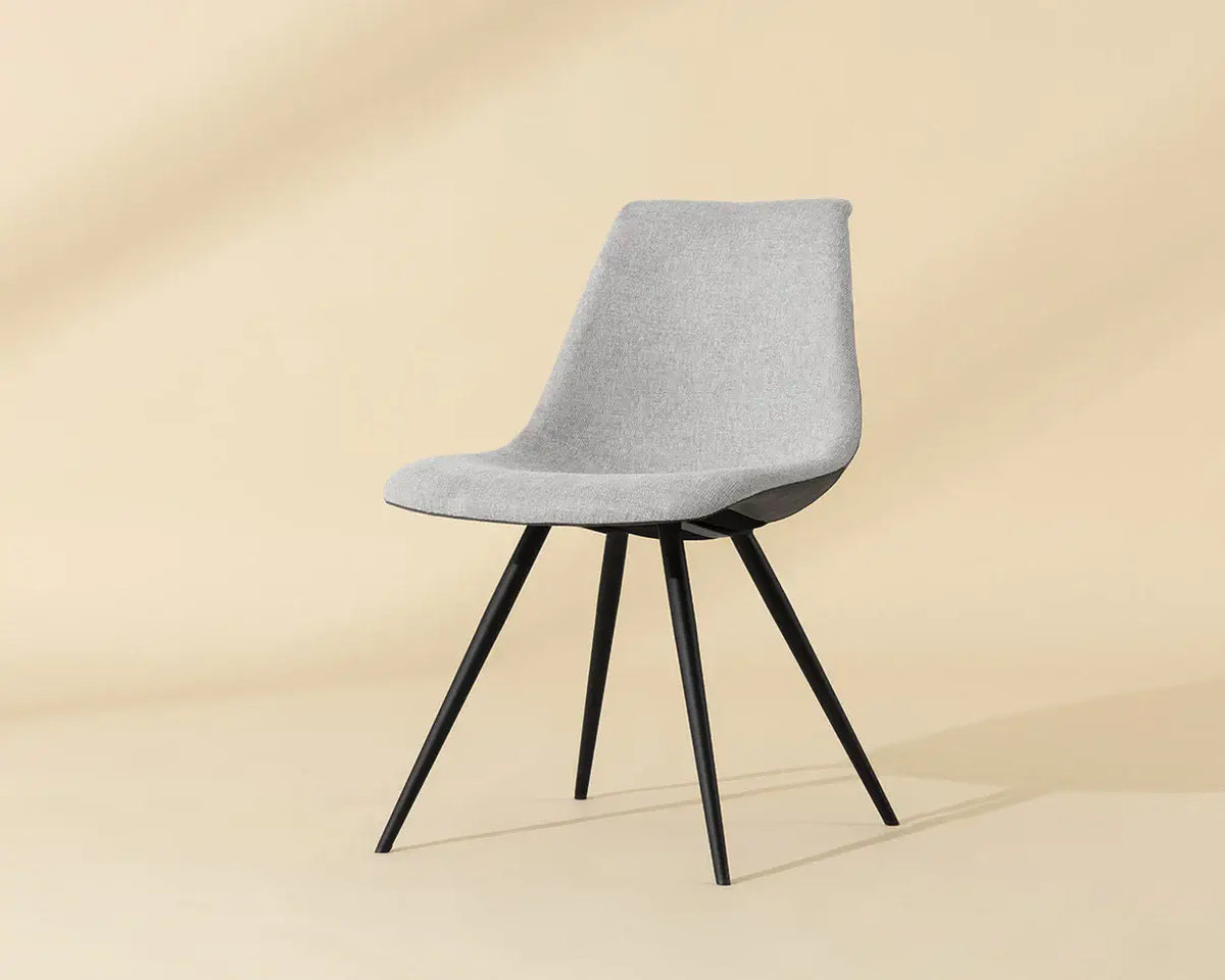 SUNPAN  LIPA DINING CHAIR - BLACK- BELFAST HEATHER GREY 112263