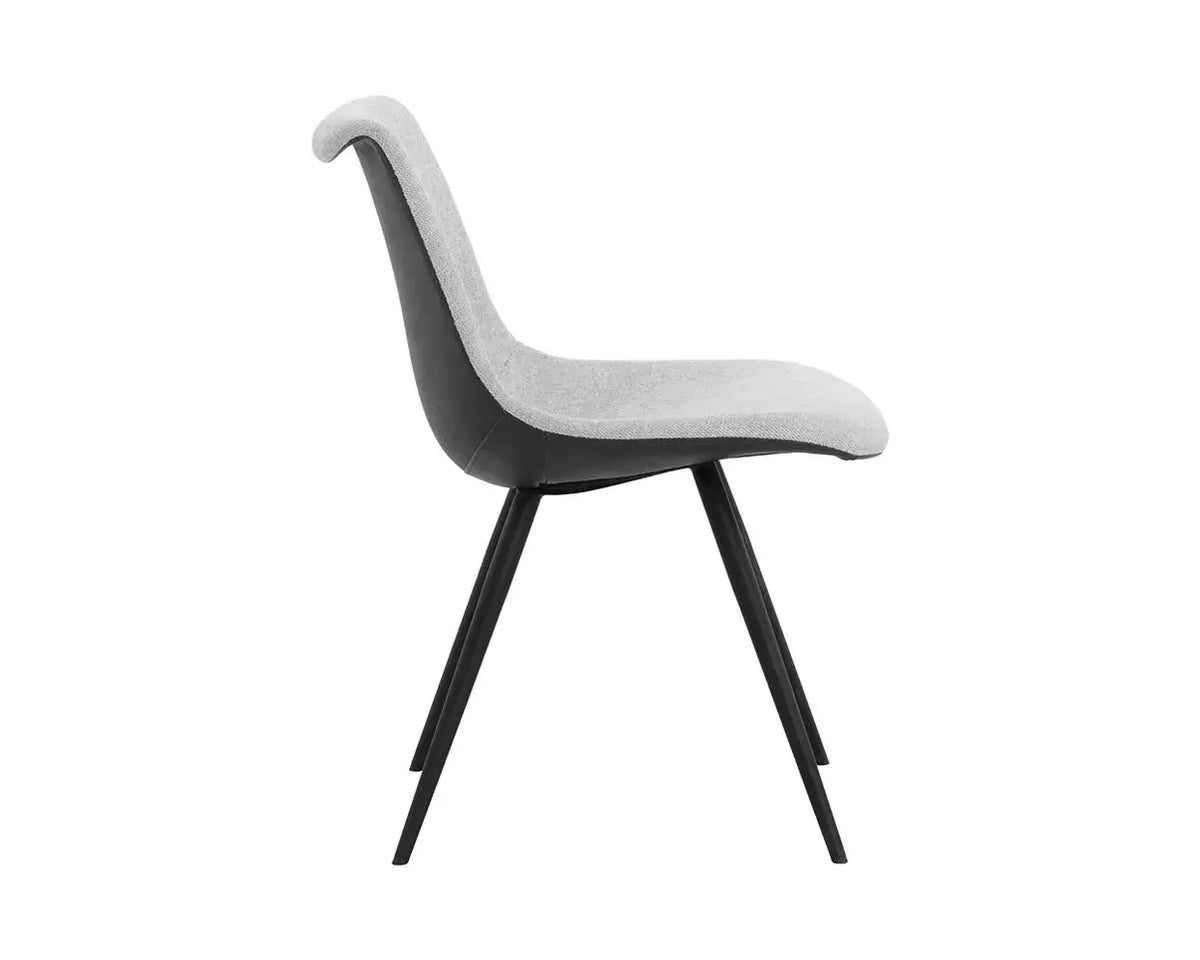 SUNPAN  LIPA DINING CHAIR - BLACK- BELFAST HEATHER GREY 112263