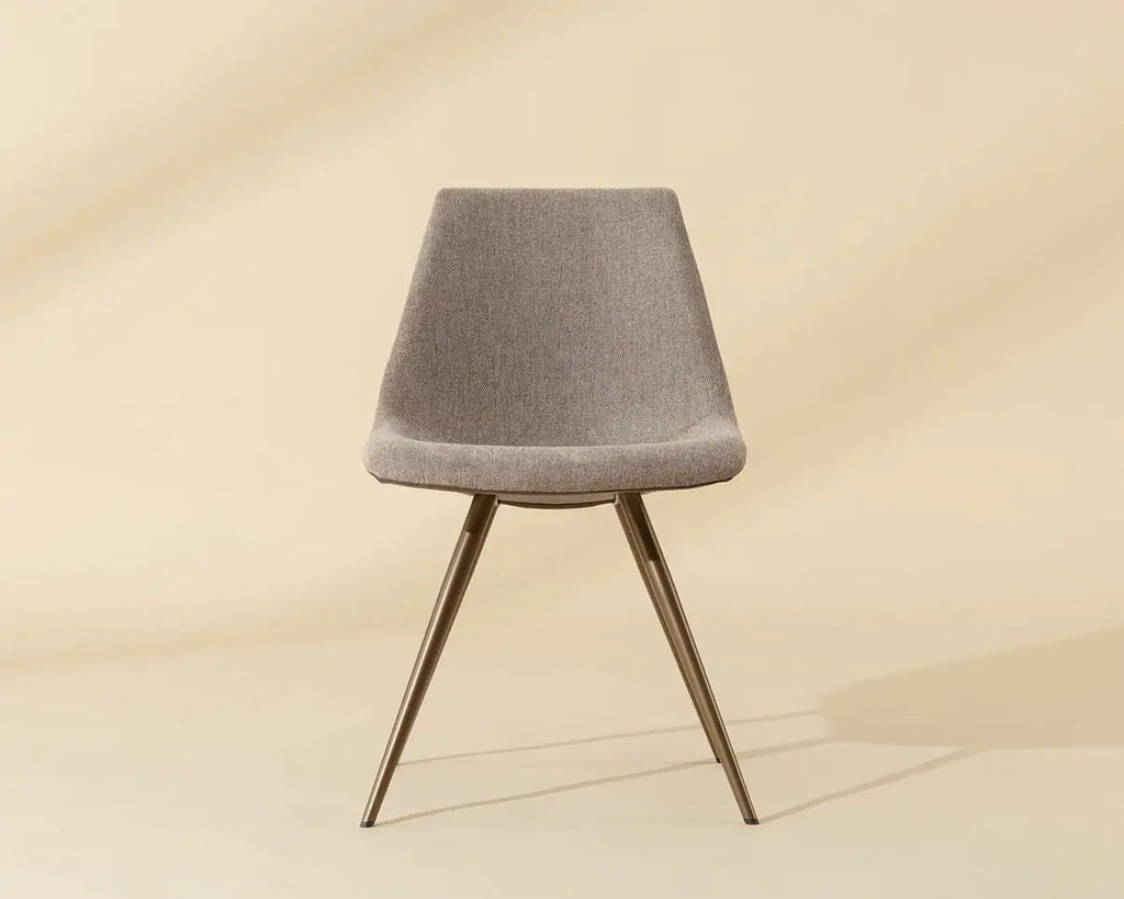 SUNPAN  LIPA DINING CHAIR - ANTIQUE BRONZE - BELFAST OYSTER SHELL 112265