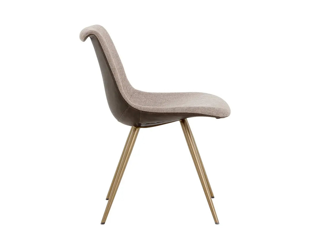 SUNPAN  LIPA DINING CHAIR - ANTIQUE BRONZE - BELFAST OYSTER SHELL 112265