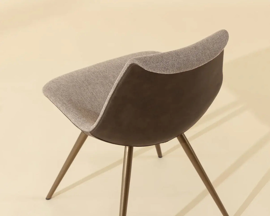 SUNPAN  LIPA DINING CHAIR - ANTIQUE BRONZE - BELFAST OYSTER SHELL 112265