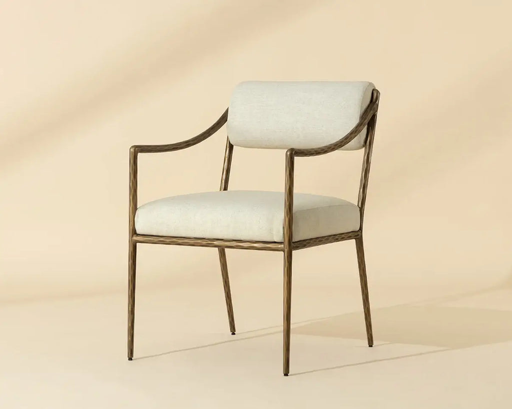 SUNPAN LETICIA DINING ARMCHAIR - GERALT LINEN 112313