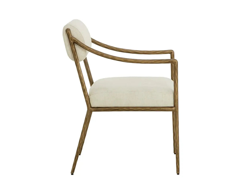 SUNPAN LETICIA DINING ARMCHAIR - GERALT LINEN 112313