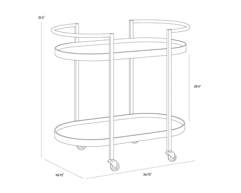 SUNPAN  BARTLETT BAR CART 112317