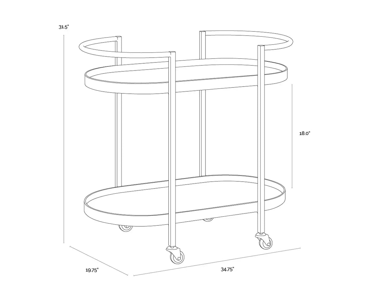 SUNPAN  BARTLETT BAR CART 112317