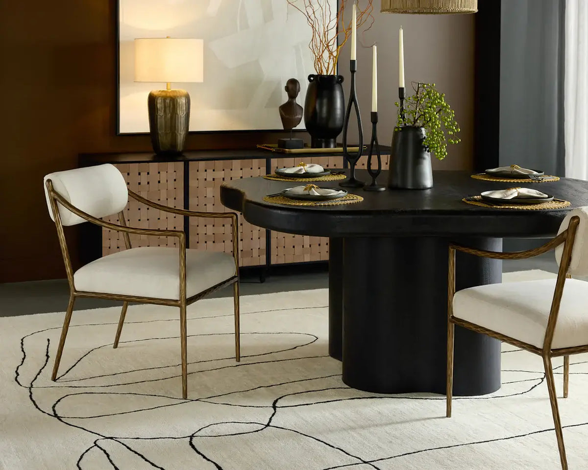 SUNPAN BELLONA DINING TABLE - COAL BLACK 112357