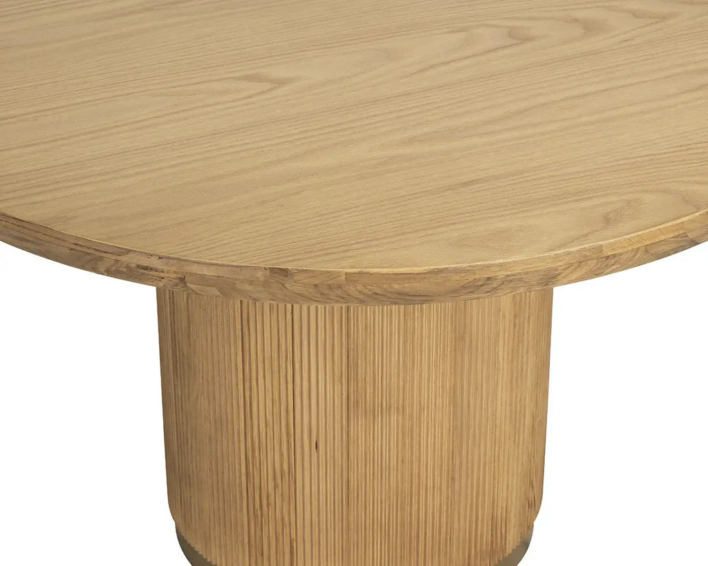 SUNPAN KALLA DINING TABLE - ROUND - RUSTIC OAK - 48" 112365