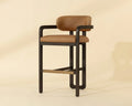 SUNPAN MADRONE BARSTOOL - BROWN - LUDLOW SESAME LEATHER 112385