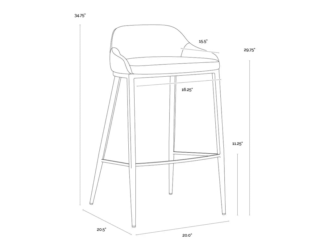 SUNPAN ASTRA BARSTOOL BLACK 110448