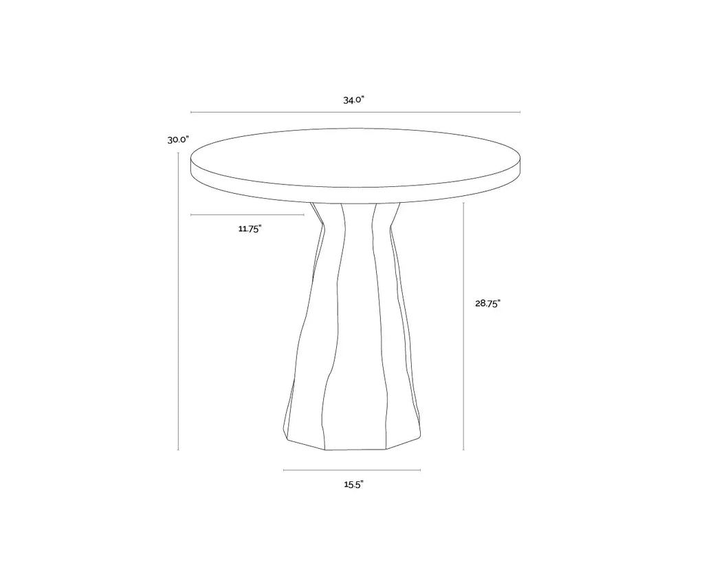 SUNPAN KLIFF BISTRO TABLE - BLACK - 34" 112487